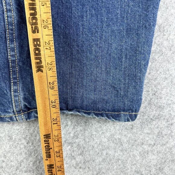 Vintage Cherokee Denim Maxi Skirt Size 5 Bareback 60s 70s Talon 42 USA Made - Picture 13 of 16